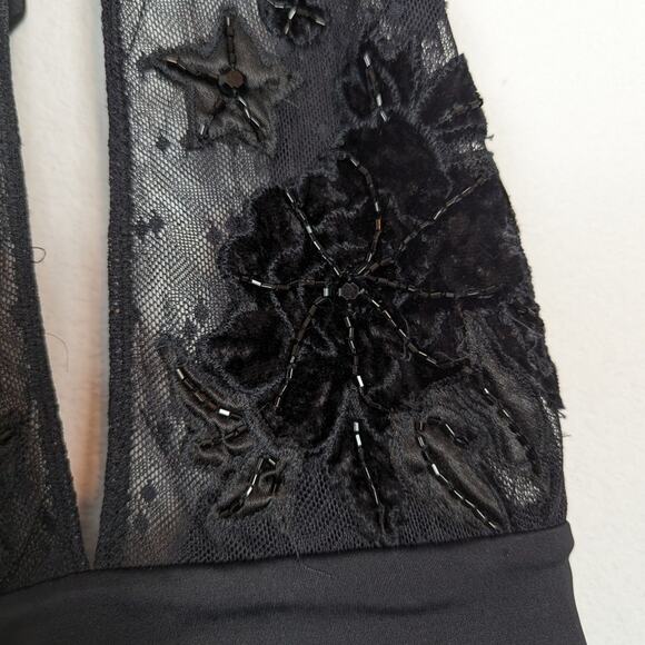 Anita Naithani Black Tankini Bathing Suit Top Size L - Picture 6 of 9